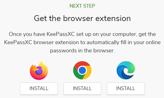 Guida all'installazione dell'estensione del browser di KeePassXC