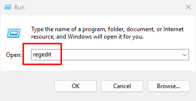 Apertura dell'Editor del Registro tramite finestra di dialogo Esegui
