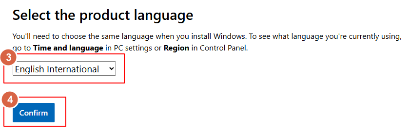 Selezione lingua ISO Windows 11